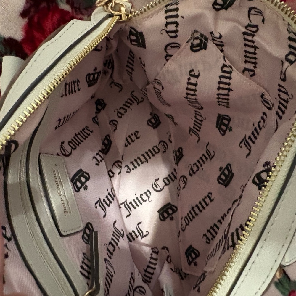 Juicy Couture Dark Brown Satchel with Gold and Pink Accents - Picture 4 of 7